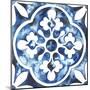 Cobalt Tile I-null-Mounted Art Print