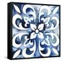 Cobalt Tile II-null-Framed Stretched Canvas