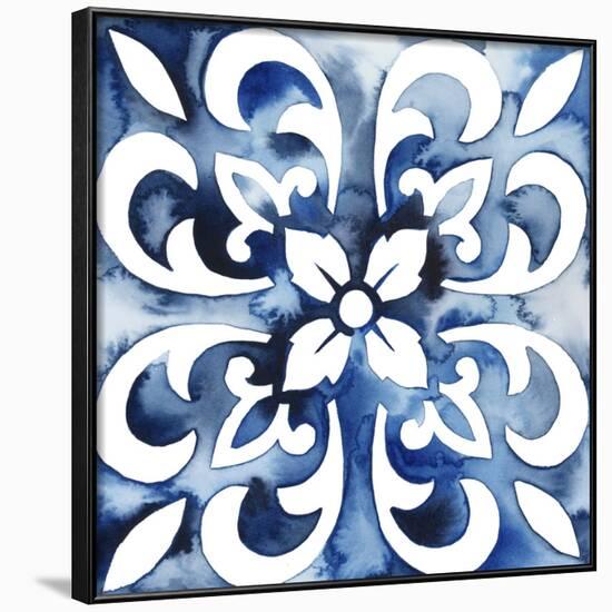 Cobalt Tile II-null-Framed Art Print