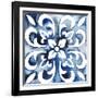 Cobalt Tile II-null-Framed Art Print