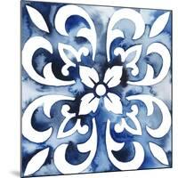 Cobalt Tile II-null-Mounted Art Print