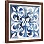 Cobalt Tile II-null-Framed Art Print