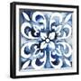 Cobalt Tile II-null-Framed Art Print