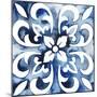 Cobalt Tile II-null-Mounted Art Print