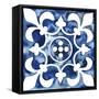 Cobalt Tile III-null-Framed Stretched Canvas