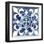 Cobalt Tile III-null-Framed Art Print