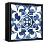 Cobalt Tile III-null-Framed Stretched Canvas