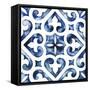 Cobalt Tile VI-null-Framed Stretched Canvas