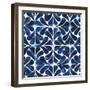 Cobalt Watercolor Tiles III-Grace Popp-Framed Art Print