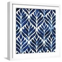 Cobalt Watercolor Tiles IV-Grace Popp-Framed Art Print