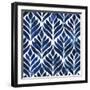 Cobalt Watercolor Tiles IV-Grace Popp-Framed Art Print