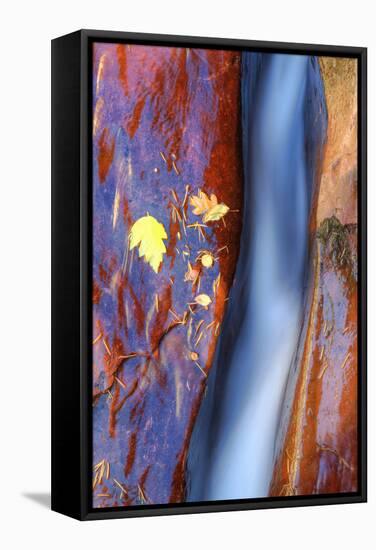 Cobalt Waterflow-Vincent James-Framed Stretched Canvas