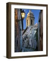 Cobbled Alleyway at Dusk, Erice, Sicily, Italy, Europe-Stuart Black-Framed Photographic Print