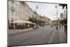 Cobbled Old Town Krakowskie Przedmiescie Street and street cafes, Warsaw, Poland, Europe-Jeremy Bright-Mounted Photographic Print