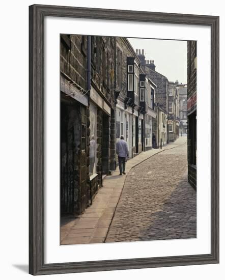 Cobbled Side Street in Otley, Yorkshire, England, United Kingdom, Europe-Nigel Blythe-Framed Photographic Print