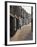 Cobbled Side Street in Otley, Yorkshire, England, United Kingdom, Europe-Nigel Blythe-Framed Photographic Print