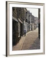 Cobbled Side Street in Otley, Yorkshire, England, United Kingdom, Europe-Nigel Blythe-Framed Photographic Print