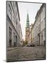 Cobbled Street, Central Copenhagen, Denmark-Ben Pipe-Mounted Photographic Print