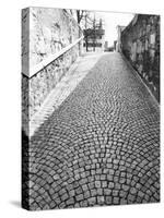 Cobbled Street, Lindenhof, Switzerland-Walter Bibikow-Stretched Canvas