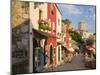 Cobbled Street Lined with Colourful Houses, Mostar, Bosnia and Herzegovina-Gavin Hellier-Mounted Photographic Print
