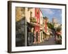 Cobbled Street Lined with Colourful Houses, Mostar, Bosnia and Herzegovina-Gavin Hellier-Framed Photographic Print