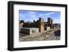 Cobbled Street with Thermopolium Counters and Arch, Roman Ruins of Pompeii, Campania, Italy-Eleanor Scriven-Framed Photographic Print