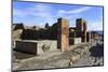 Cobbled Street with Thermopolium Counters and Arch, Roman Ruins of Pompeii, Campania, Italy-Eleanor Scriven-Mounted Photographic Print