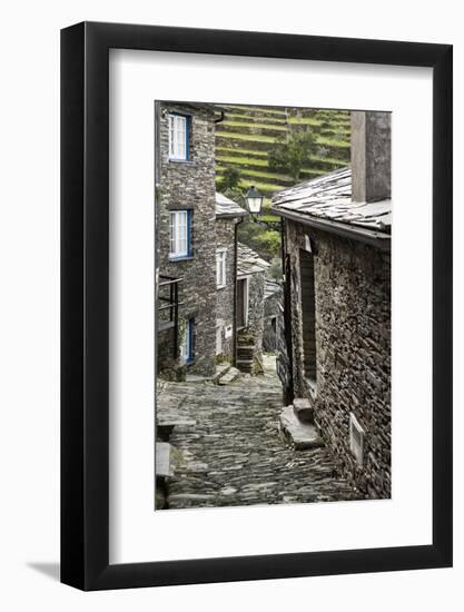 Cobbled Streets and Granite Houses in Medieval Village of Piodao in Serra Da Estrela Mountains-Alex Robinson-Framed Photographic Print