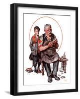 "Cobbler and Holey Shoe,"January 30, 1926-Lawrence Toney-Framed Giclee Print