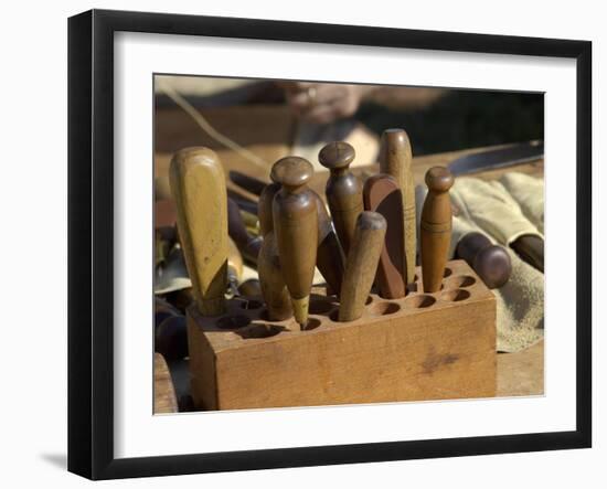Cobbler's Tools at a Reenactment at Yorktown Battlefield, Virginia-null-Framed Photographic Print