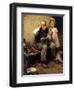 Cobbler Studying Doll’s Shoe-Norman Rockwell-Framed Giclee Print