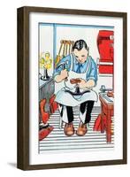 Cobbler-Julia Letheld Hahn-Framed Art Print