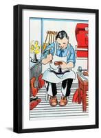 Cobbler-Julia Letheld Hahn-Framed Art Print