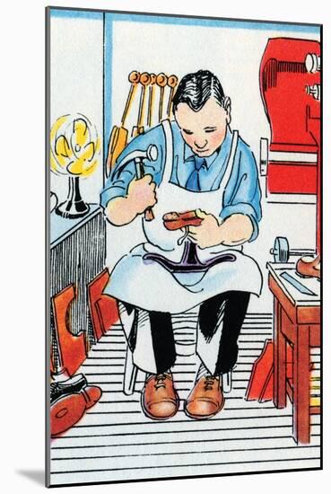 Cobbler-Julia Letheld Hahn-Mounted Art Print