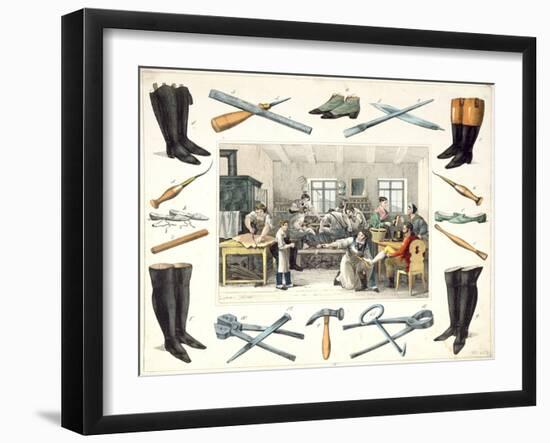 Cobblers, Bootmakers-null-Framed Giclee Print
