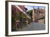 Cobblestone Alley in the Old Town, Ribe, Jutland, Denmark, Scandinavia, Europe-Stuart Black-Framed Photographic Print