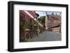 Cobblestone Alley in the Old Town, Ribe, Jutland, Denmark, Scandinavia, Europe-Stuart Black-Framed Photographic Print