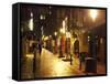Cobblestone Alleyway, off Collins Street, Melbourne, Victoria, Australia-David Wall-Framed Stretched Canvas