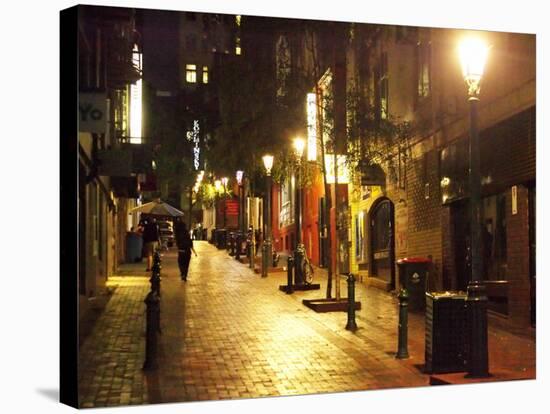 Cobblestone Alleyway, off Collins Street, Melbourne, Victoria, Australia-David Wall-Stretched Canvas