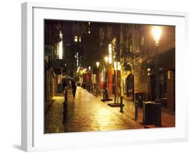 Cobblestone Alleyway, off Collins Street, Melbourne, Victoria, Australia-David Wall-Framed Photographic Print