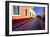 Cobblestone Reflections in Old San Juan-George Oze-Framed Photographic Print