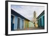 Cobblestone Street and Beautiful Church in City, Trinidad, Cuba-Bill Bachmann-Framed Photographic Print