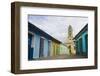 Cobblestone Street and Beautiful Church in City, Trinidad, Cuba-Bill Bachmann-Framed Photographic Print