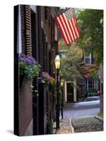 Cobblestone Street and Historic Homes of Beacon Hill, Boston, Massachusetts, USA-Merrill Images-Stretched Canvas