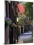 Cobblestone Street and Historic Homes of Beacon Hill, Boston, Massachusetts, USA-Merrill Images-Mounted Premium Photographic Print