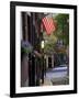 Cobblestone Street and Historic Homes of Beacon Hill, Boston, Massachusetts, USA-Merrill Images-Framed Photographic Print