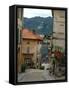 Cobblestone Street Down to Waterfront, Lake Orta, Orta, Italy-Lisa S. Engelbrecht-Framed Stretched Canvas