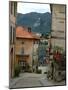 Cobblestone Street Down to Waterfront, Lake Orta, Orta, Italy-Lisa S. Engelbrecht-Mounted Photographic Print