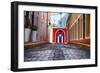 Cobblestone Street in Old San Juan, Puerto Rico-George Oze-Framed Photographic Print