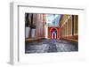 Cobblestone Street in Old San Juan, Puerto Rico-George Oze-Framed Photographic Print